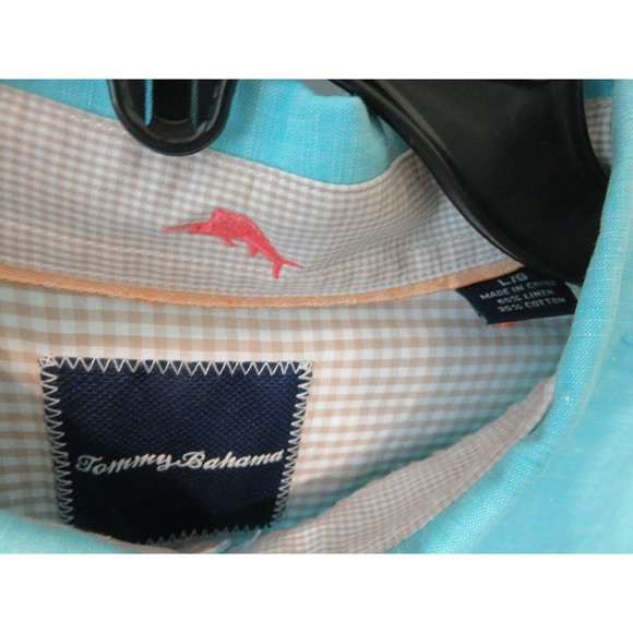 Tommy Bahama Lot 2 Linen/Cotton Blend L/S Button Down Shirt Men Sz L-Sz 16 34-35 - Picture 3 of 12